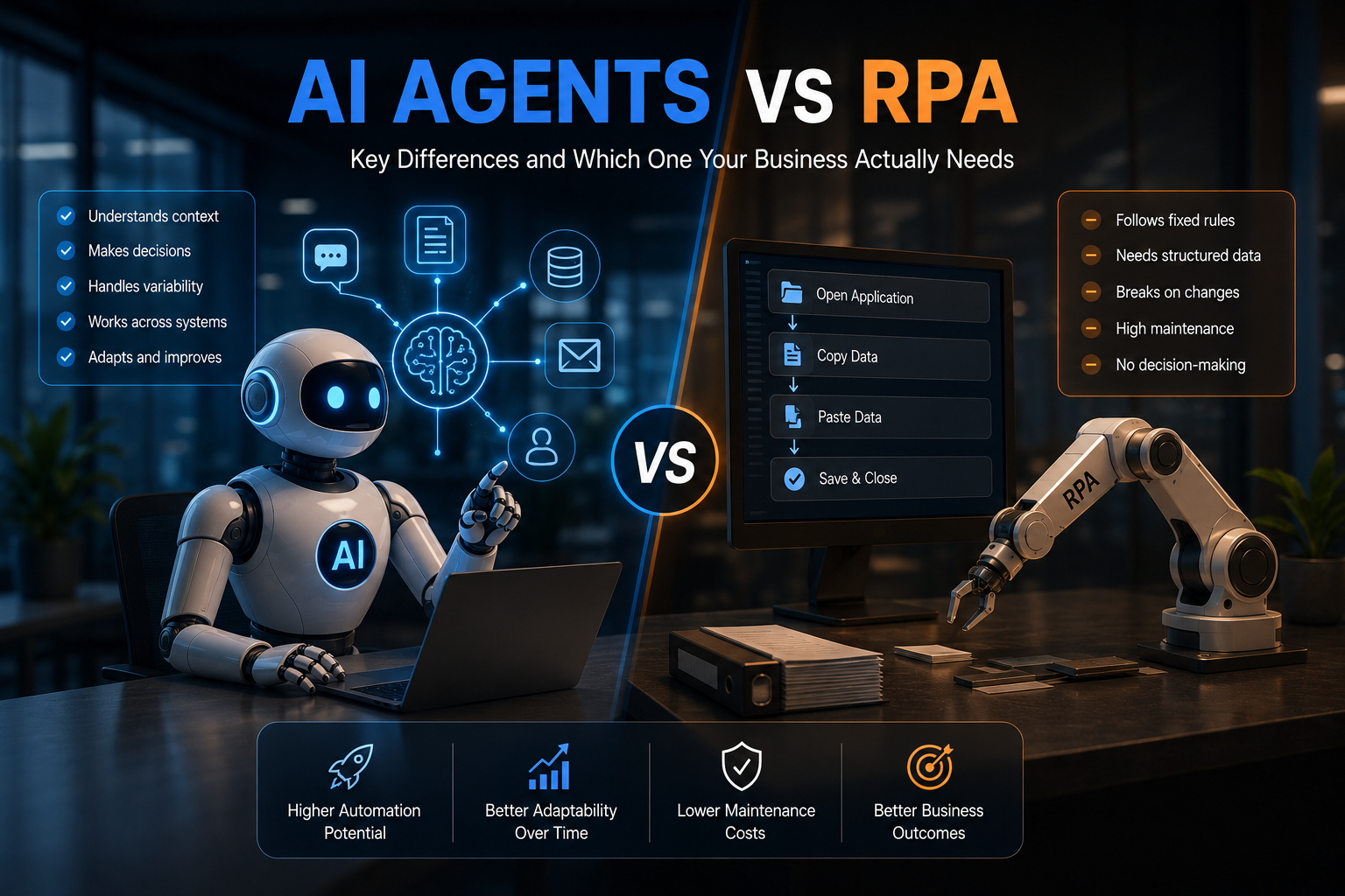 AI Agents vs RPA: Which automation technology is right for your business?